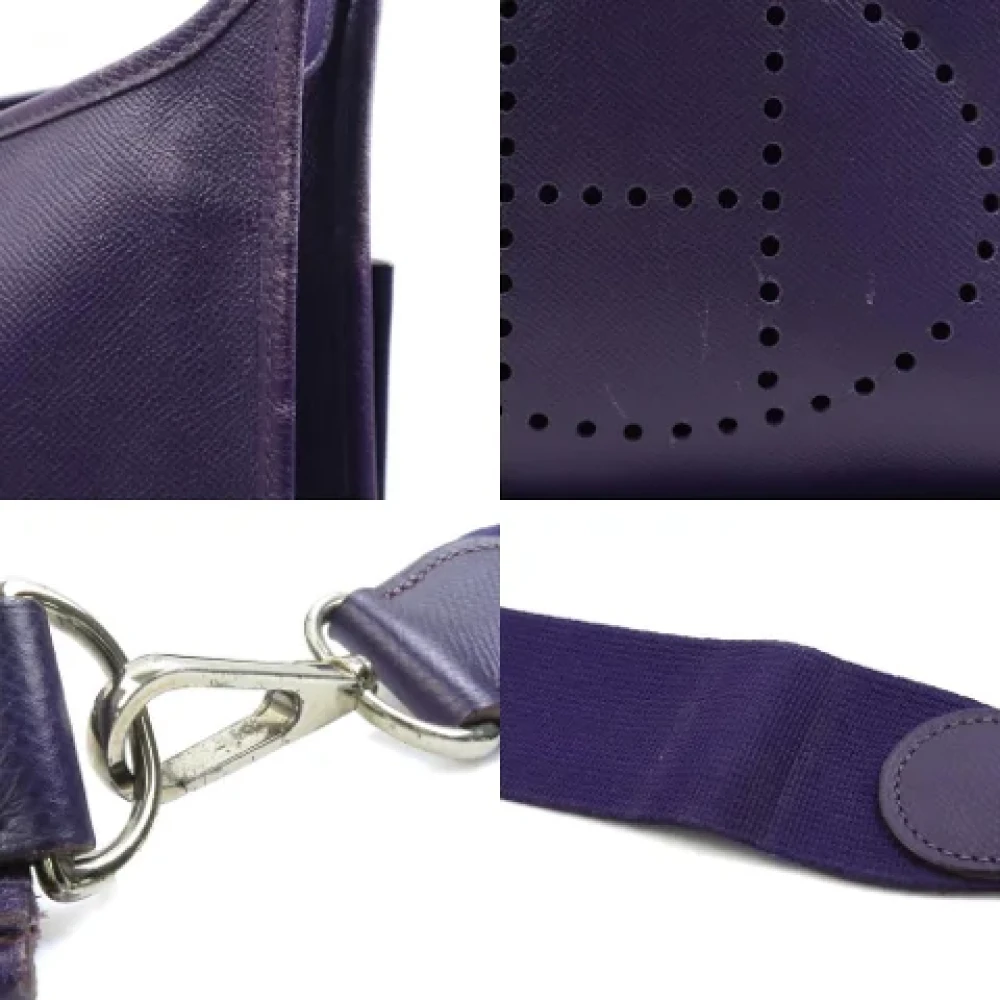 Hermès Vintage Pre-owned Leather shoulder-bags Purple Dames