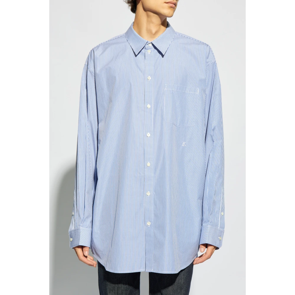 Helmut Lang Overhemd met een zak Blue Heren