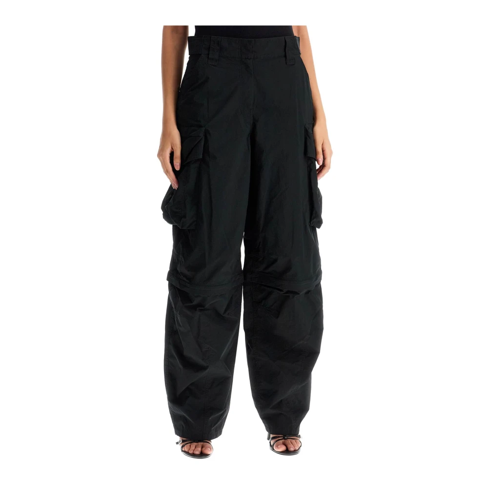 Alexander wang Omkeerbare Cargo Broek met Rits Shorts Black Dames