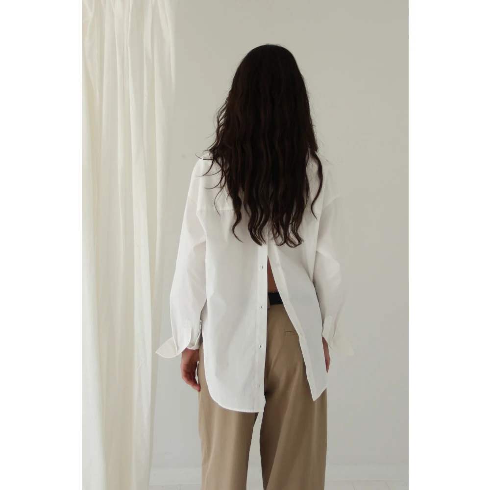 Designers Remix Claire Oversized Shirt Beige Dames
