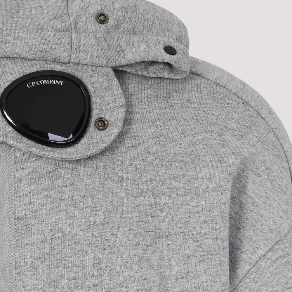 C.P. Company Grijs Melange Rits Hoodie Sweatshirt Gray Heren
