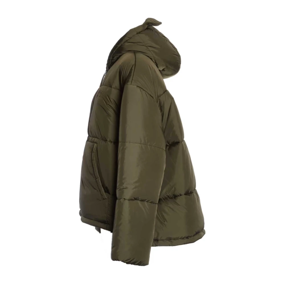 N21 Oversize Militair Groene Gewatteerde Jas Green Dames