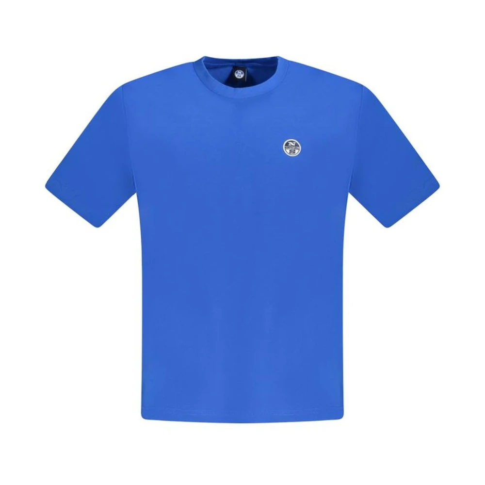 North Sails Blauw Katoenen Crew Neck T-Shirt Blue Heren