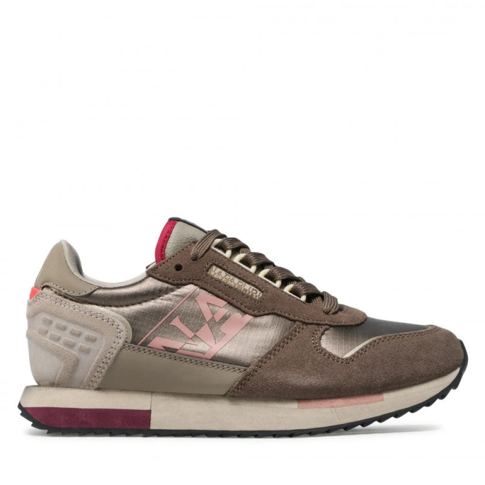 Napapijri Groene Leren Tennissneakers Dames Schoenen