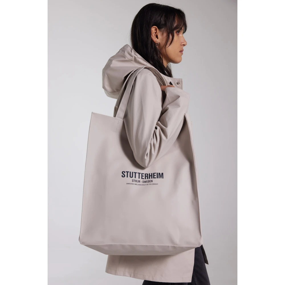 Stutterheim Grote Waterdichte Tote Tas Beige Dames