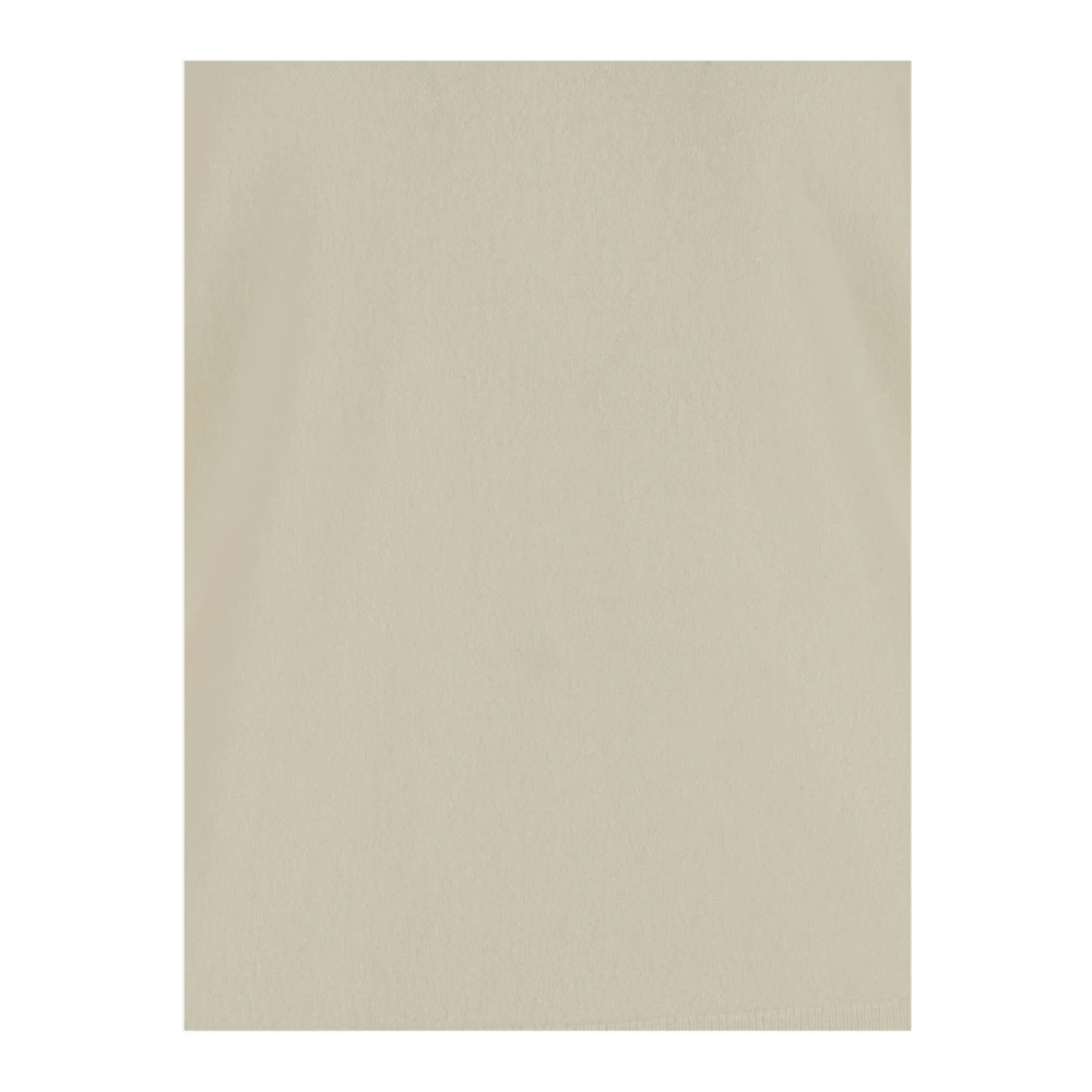 Vince Luxe Cashmere Silk V-Hals Sweater Beige Dames