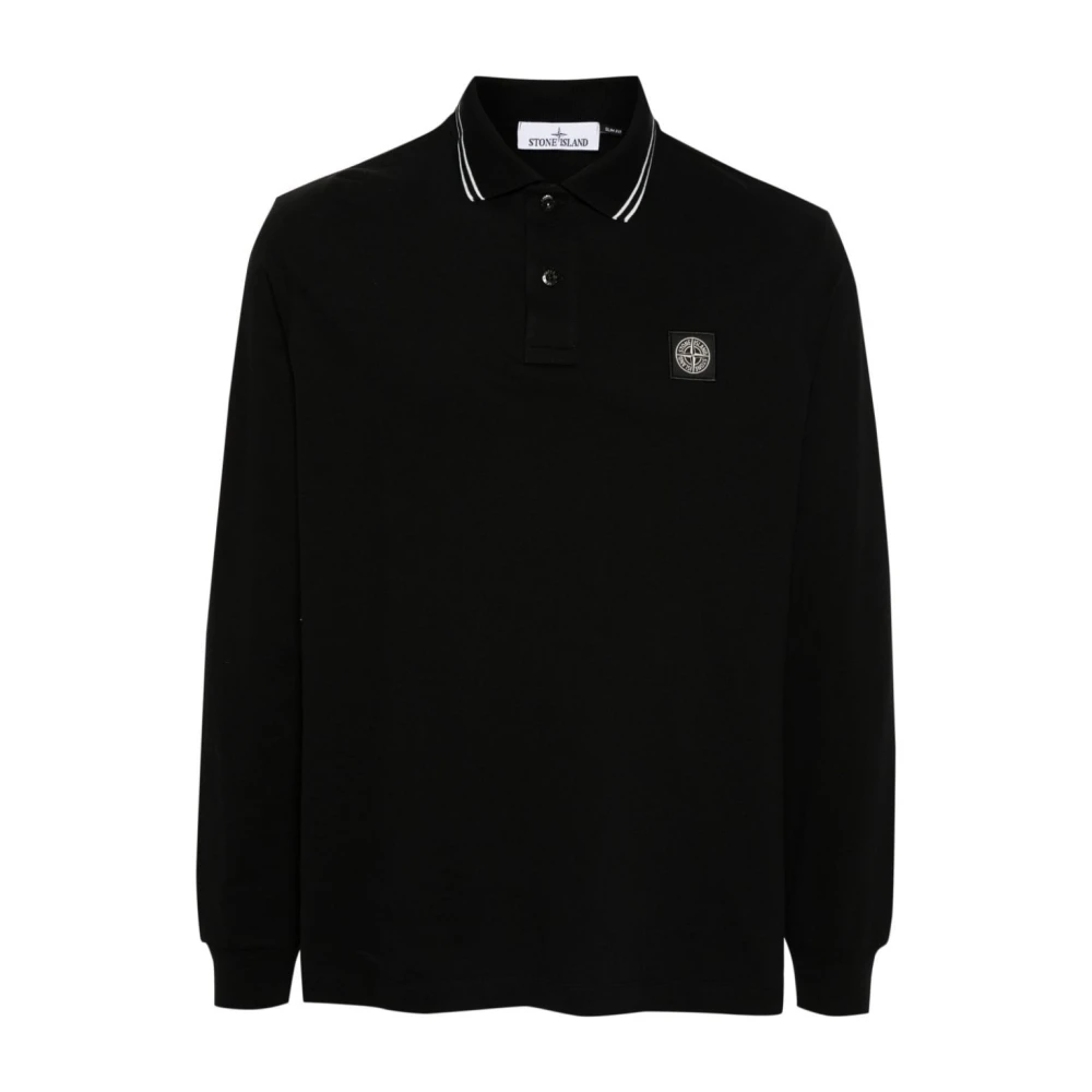 Stone Island Klassisk Polo Tröja Black, Herr