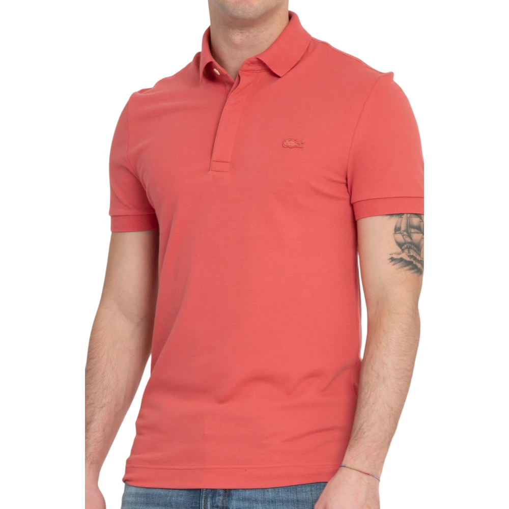 Lacoste Tonal Logo Polo Shirt in Parijs Pink Heren