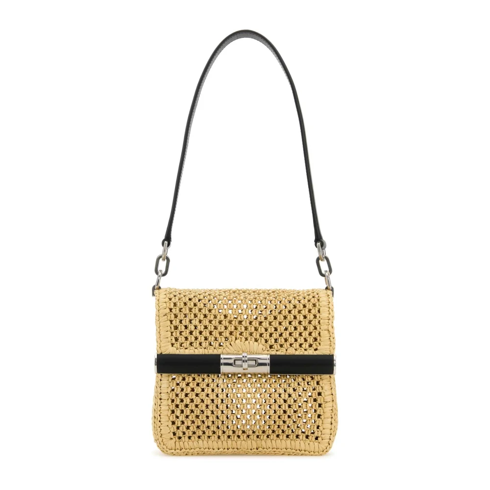 Dolce & Gabbana Unisex Beige Raffia Crossbody Bag