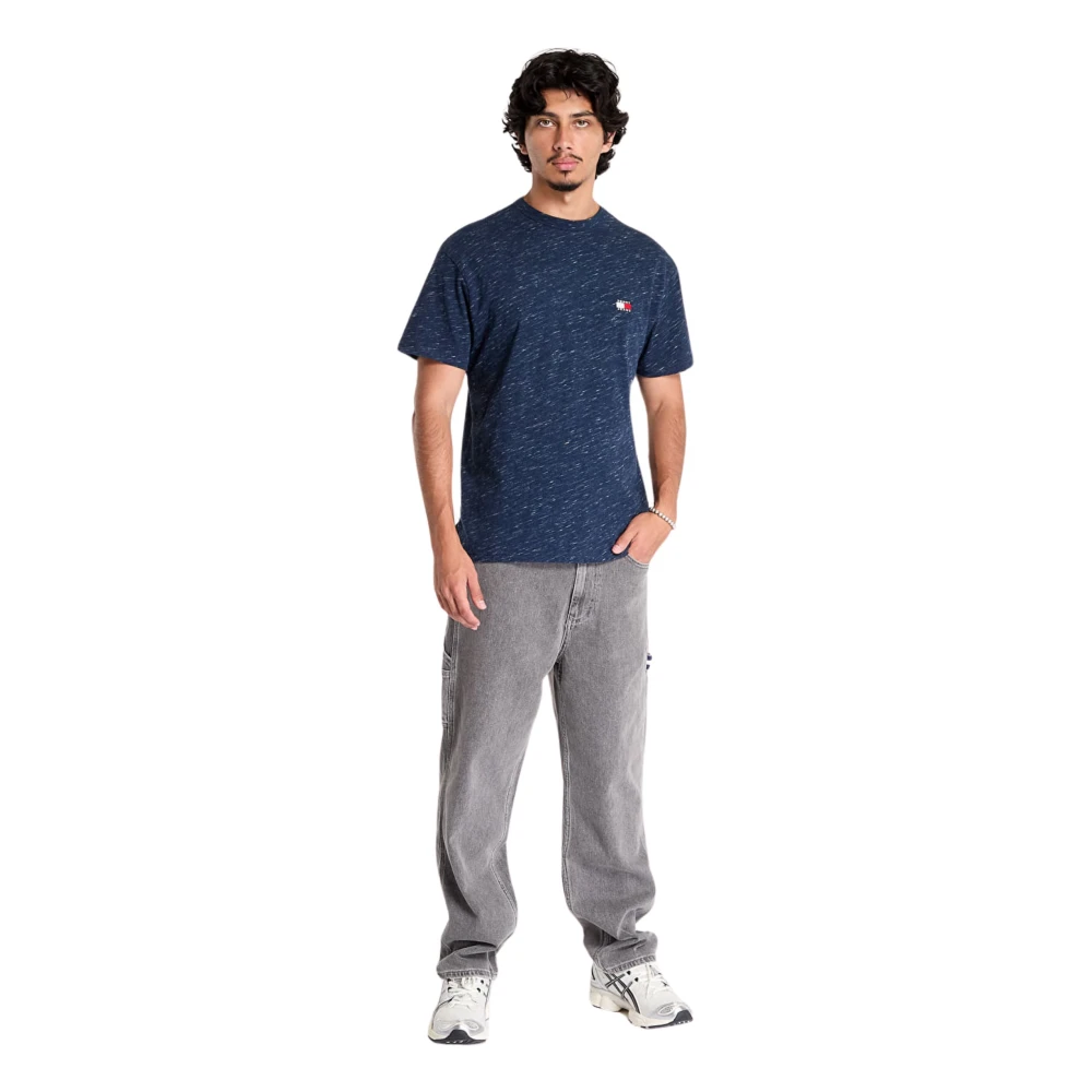 Tommy Hilfiger Blauwe Logo T-shirts en Polos Blue Heren