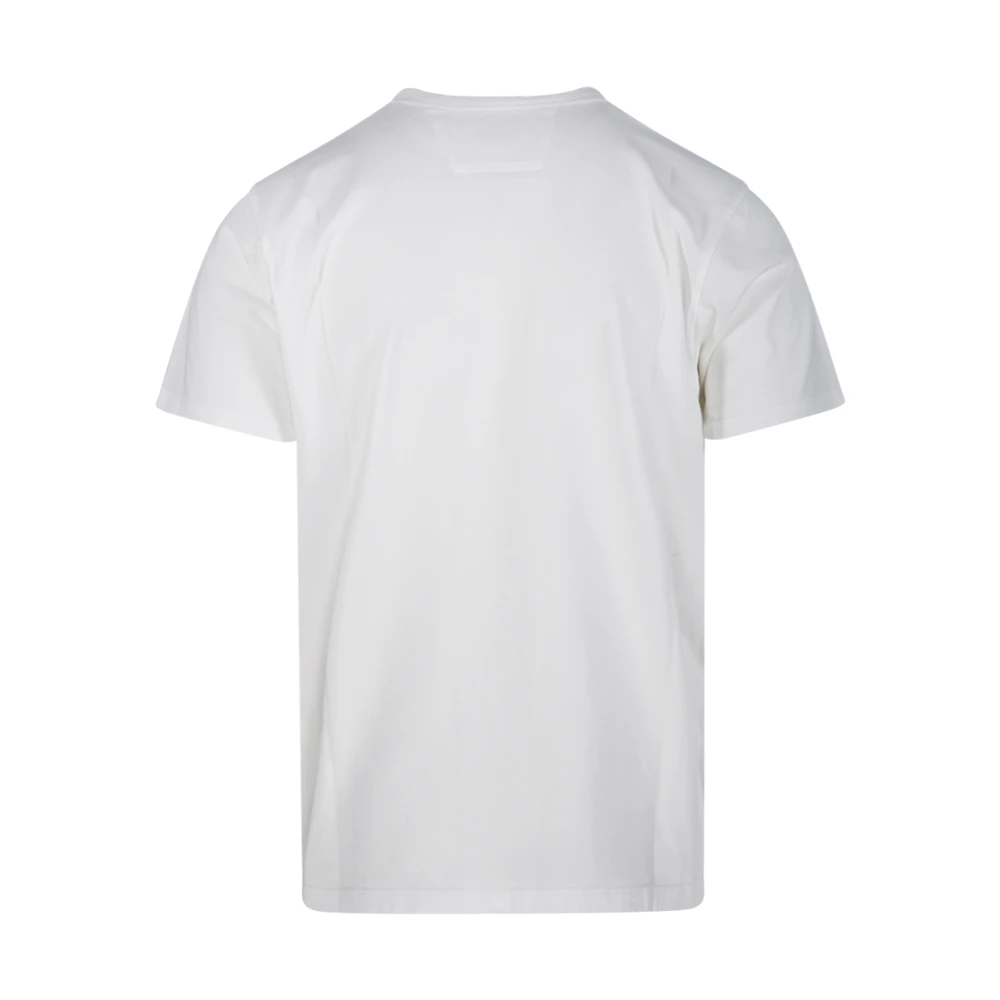 C.P. Company Wit Logo T-Shirt White Heren