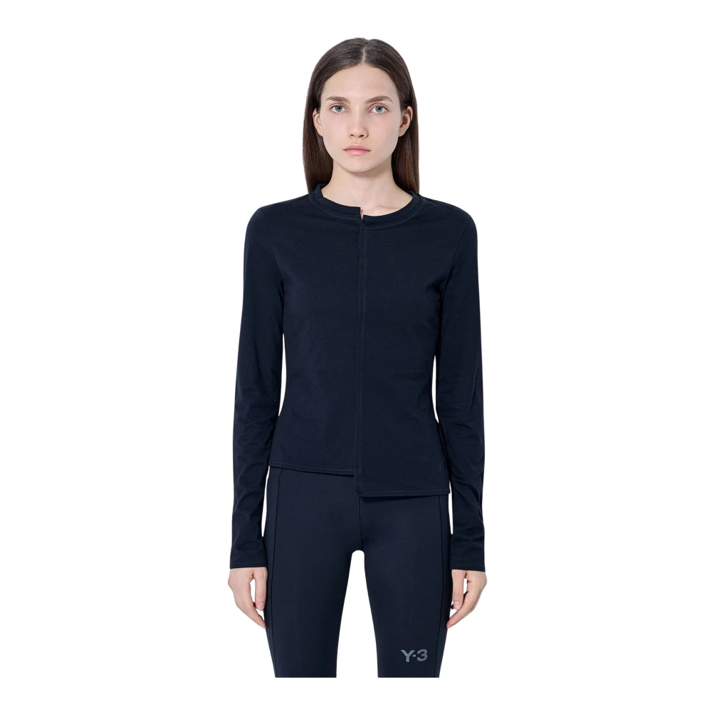 Y-3 Long Sleeve Crewneck Top - Woman Tops Black S - Immagine 2