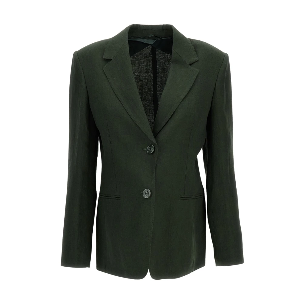 Max Mara Studio Green Blazers, Female, S, Giacca Classica Monopetto