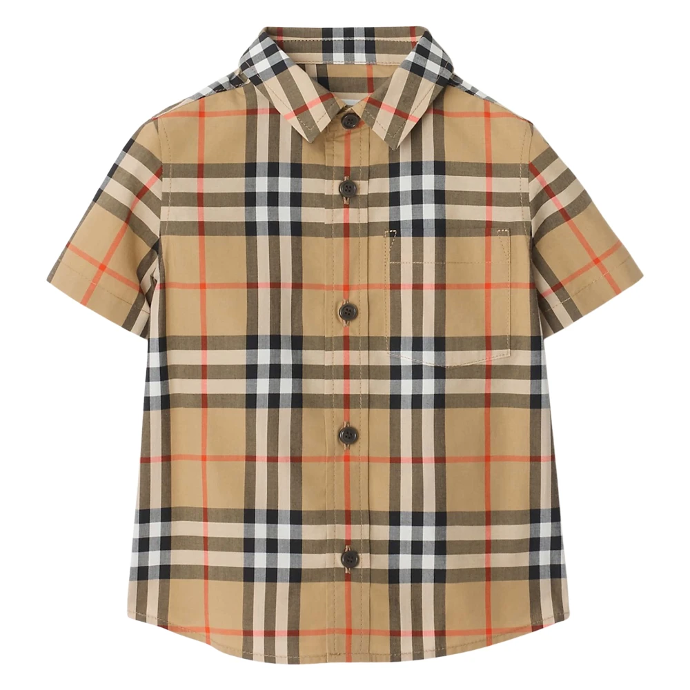 Burberry Boys Brown Mini Owen Short Sleeve Check Shirt - Kids Shirts - 3 Y - Kids