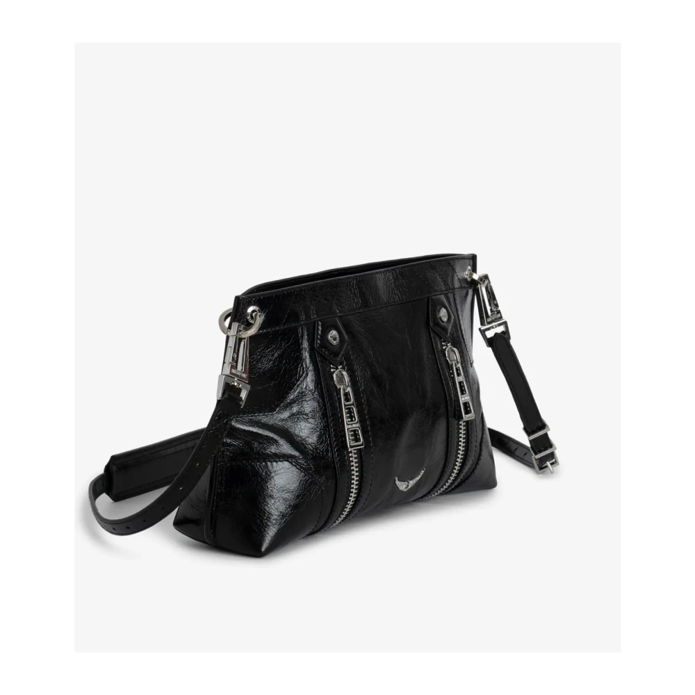 Zadig & Voltaire Vintage Zwarte Lakleren Tas Black Dames