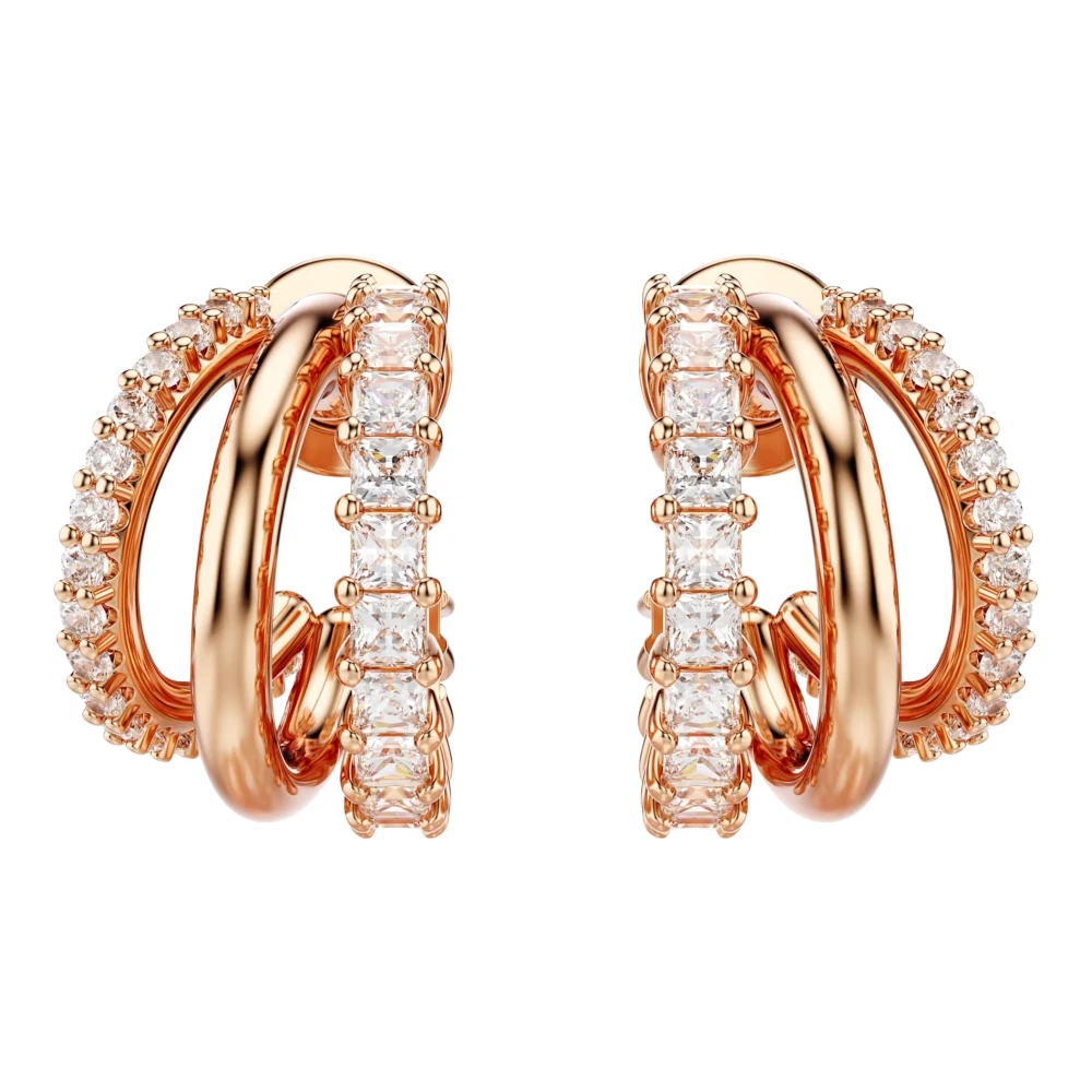 Swarovski Donna Rosa Orecchini A Cerchio Da Bianchi Hyperbola 5698702