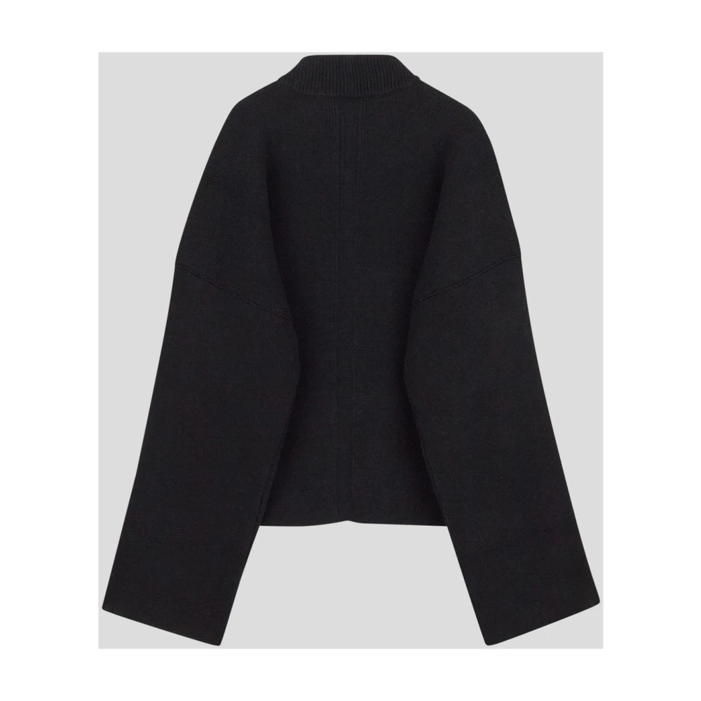 Rick Owens Jumbo Crewneck Gebreide Wol Black Heren