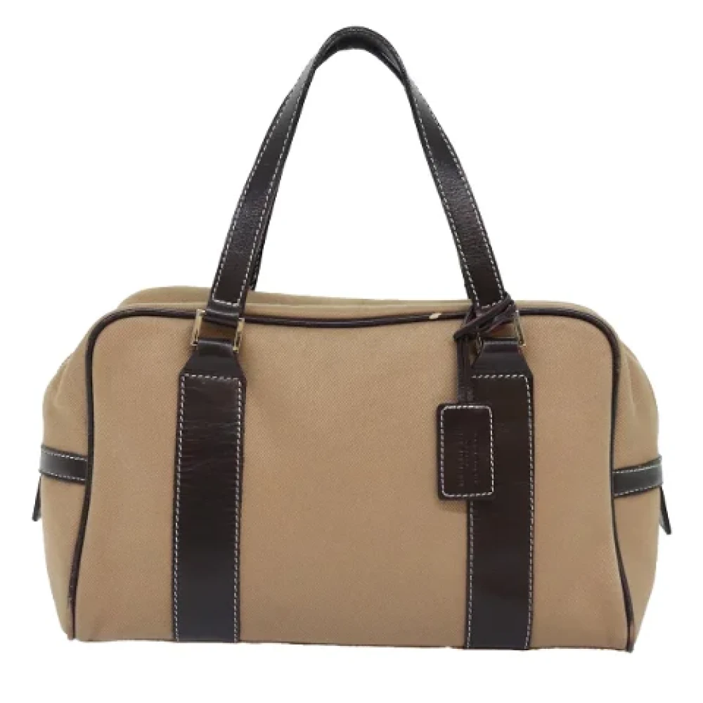 Burberry Vintage Pre-owned Canvas handbags Beige Dames