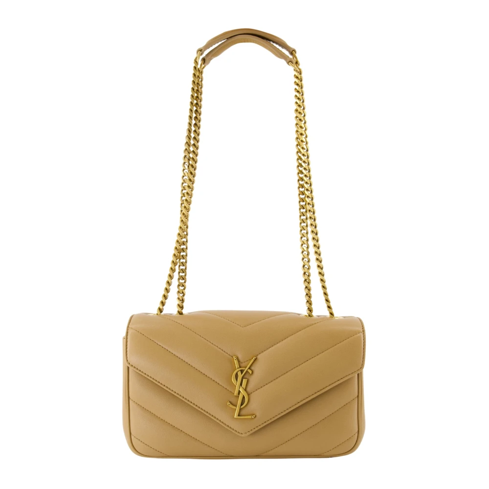 Saint Laurent Women's Beige Shoulder Bags, One Size, Loulou Small
