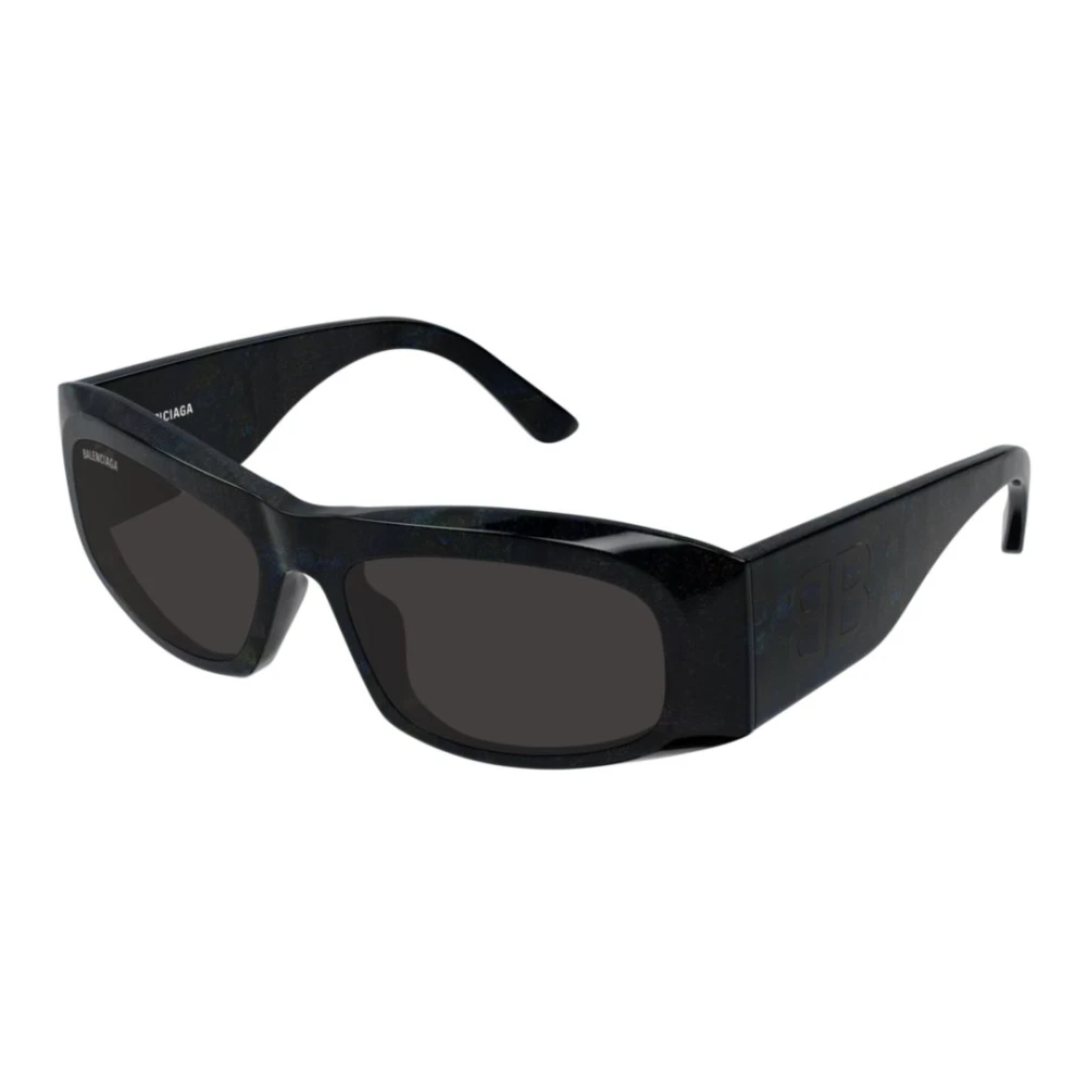 Balenciaga Unisex Black Rectangle Sunglasses - Sunglasses - 60 Mm - Accessories