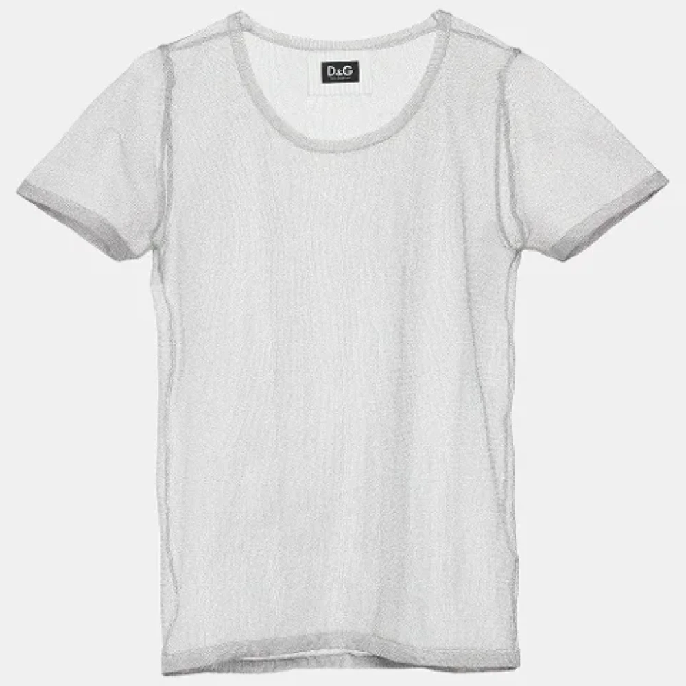 Dolce & Gabbana Pre-owned Mesh tops Gray Dames