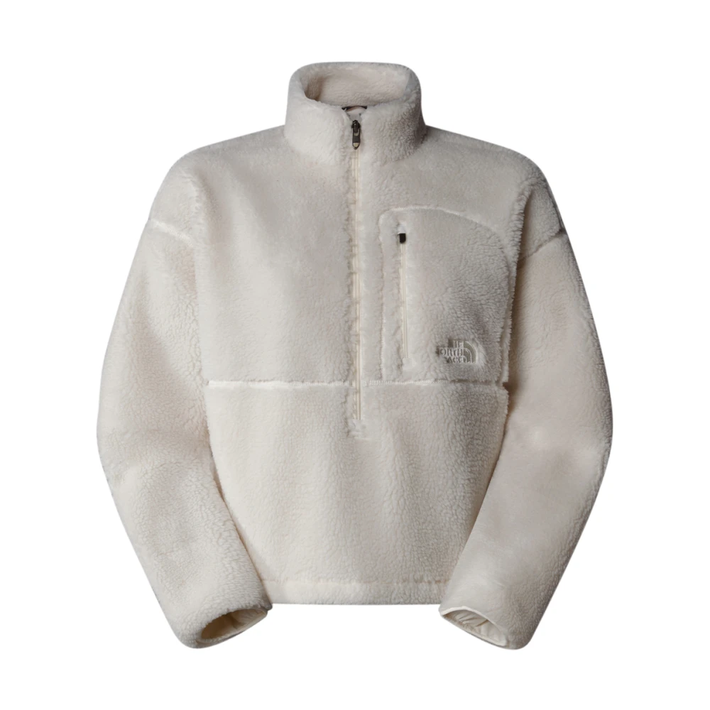 The North Face Women's White Fleece Jackets, Xs, Extreme Pile 2 Zip Sweatshirt