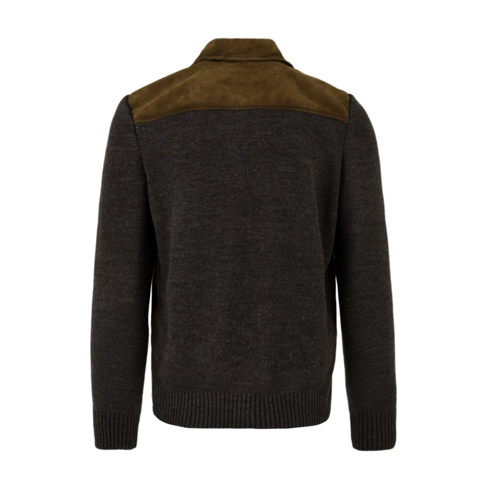 The Jack Leathers Samu Knit 835 Groene Leren Jas Gray Heren