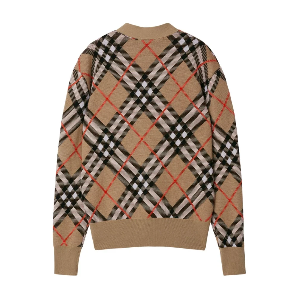 Burberry Beige V-hals Trui met Zakken Beige Dames