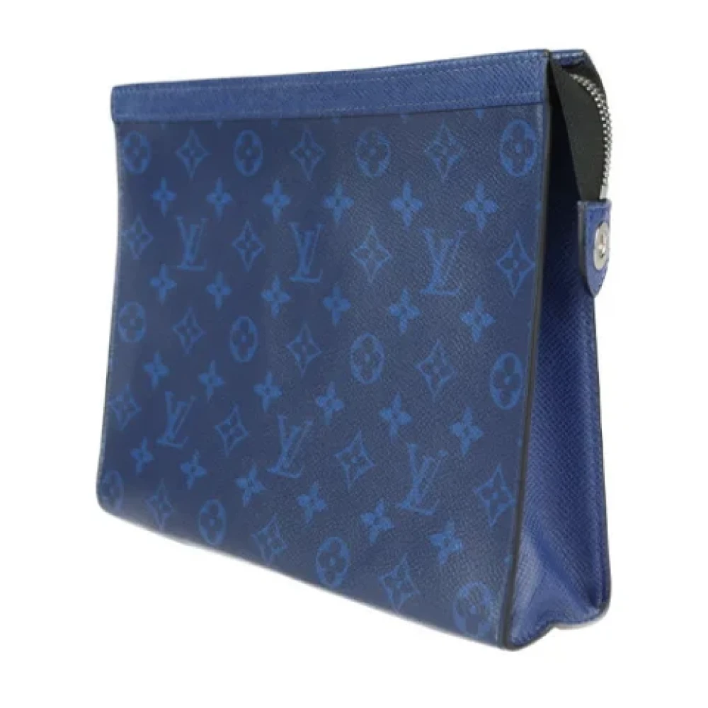 Louis Vuitton Vintage Pre-owned Leather clutches Blue Dames