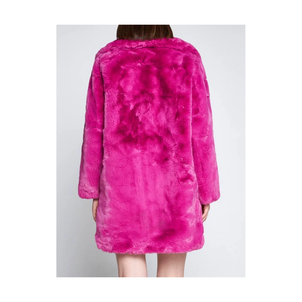 Apparis Roze Nep Bontjas met Zakken Pink Dames