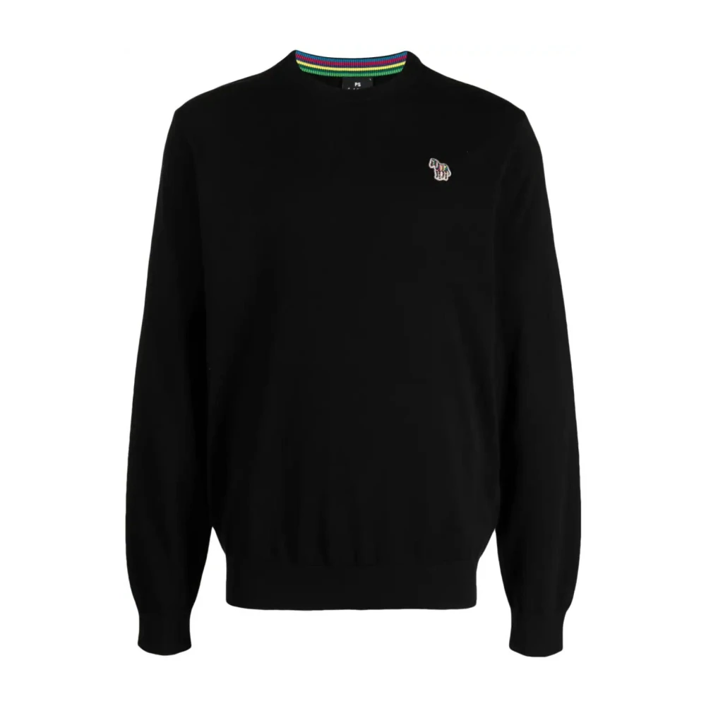 PS By Paul Smith Round-neck Knitwear Black Heren