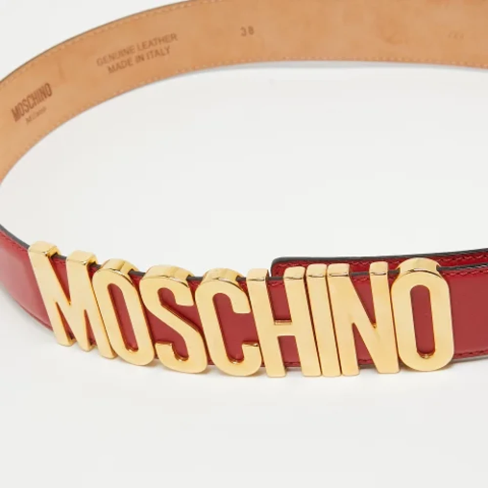 Moschino Pre-Owned Pre-owned Leather belts Red Dames