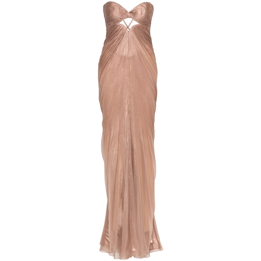 Maria Lucia Hohan Roze Jurk met Strik en Benig Korset Pink Dames