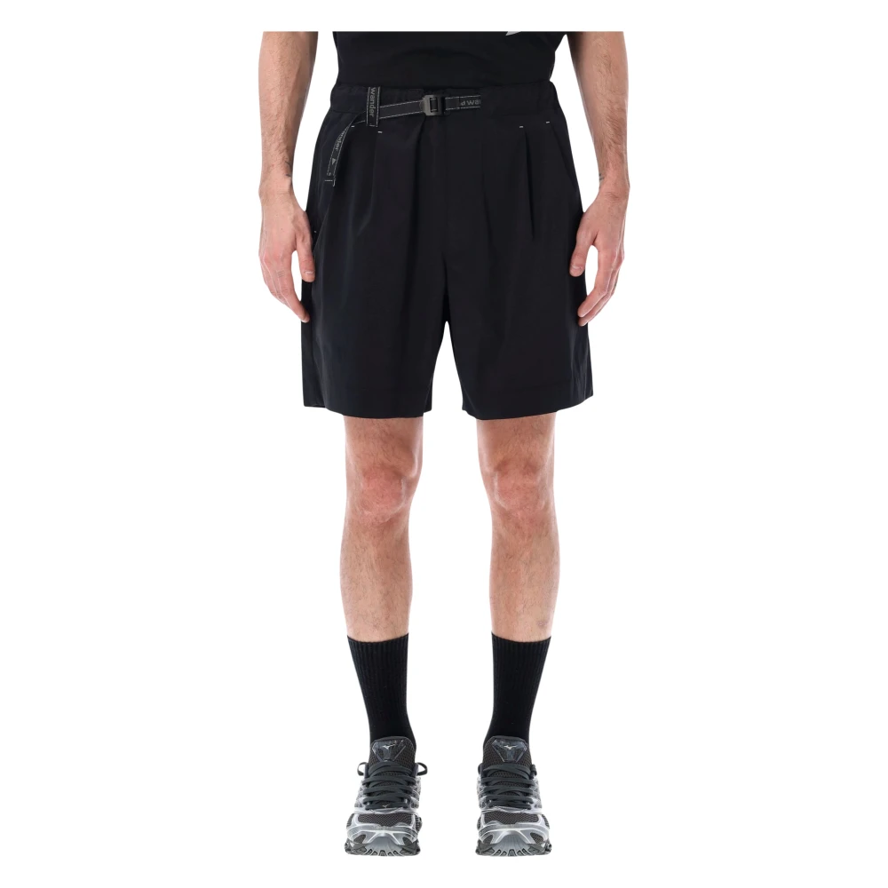 And Wander Men's Black Training Shorts, Xl, Pleated Short