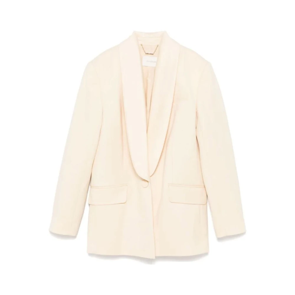 Zimmermann Illustration Shawl Tux Jacket Tea Beige Dames
