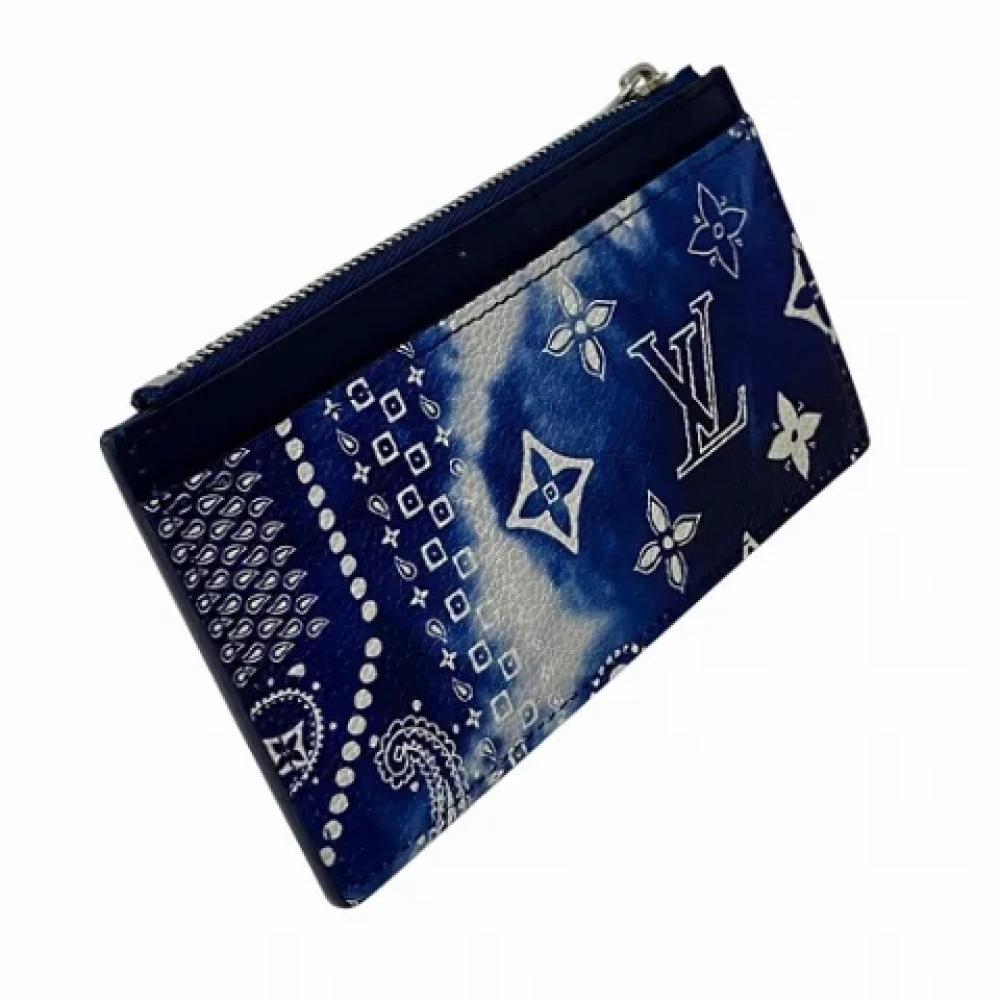 Louis Vuitton Vintage Pre-owned Leather wallets Blue Dames