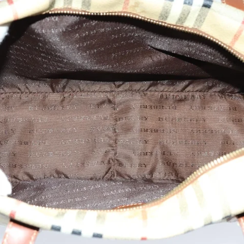 Burberry Vintage Pre-owned Canvas shoulder-bags Beige Dames