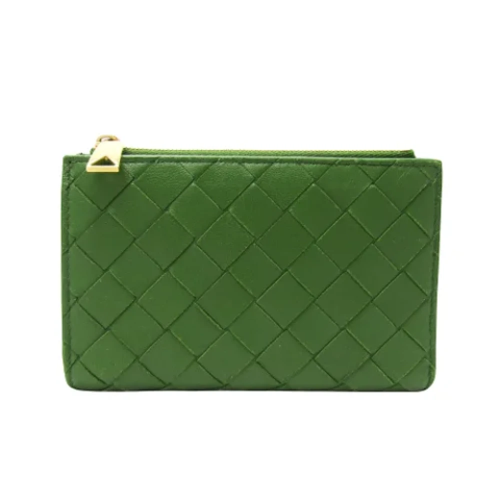 Bottega Veneta Vintage Pre-owned Leather wallets Green Dames