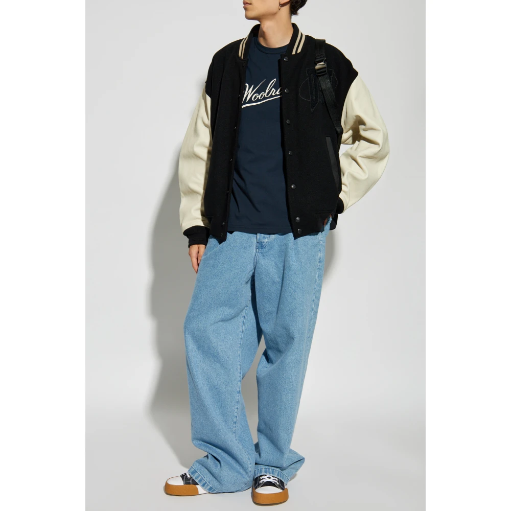 Woolrich T-shirt met bedrukt logo Blue Heren