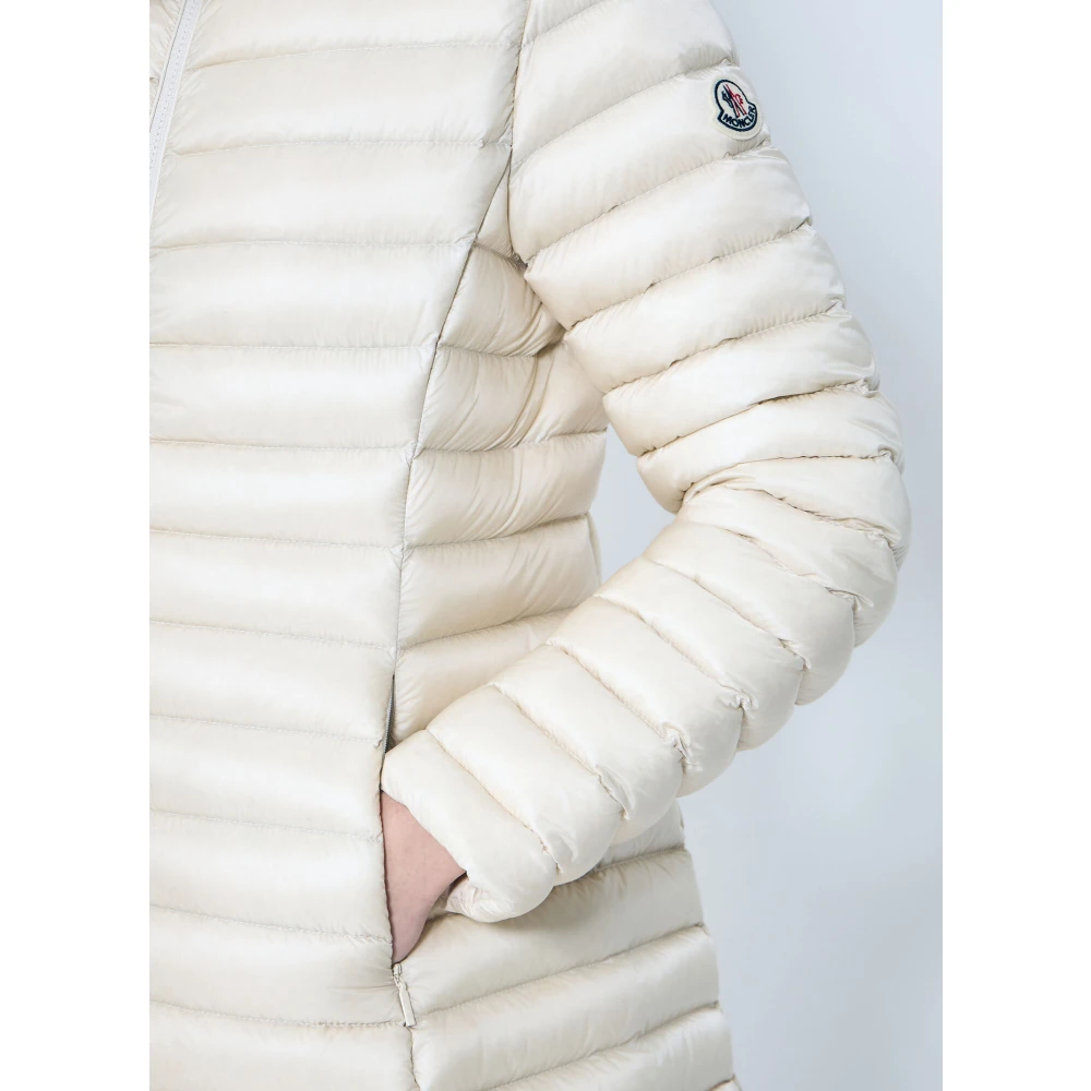 Moncler Gewatteerde Hooded Donsjas White Dames