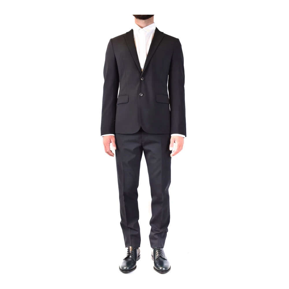 Dsquared2 Men's Black Single Breasted Suits,, Sophisticated Single Breasted Suit Set Medium