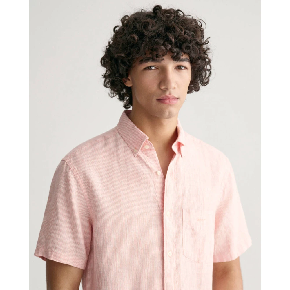 Gant Korte mouw overhemd 3240106 Pink Heren