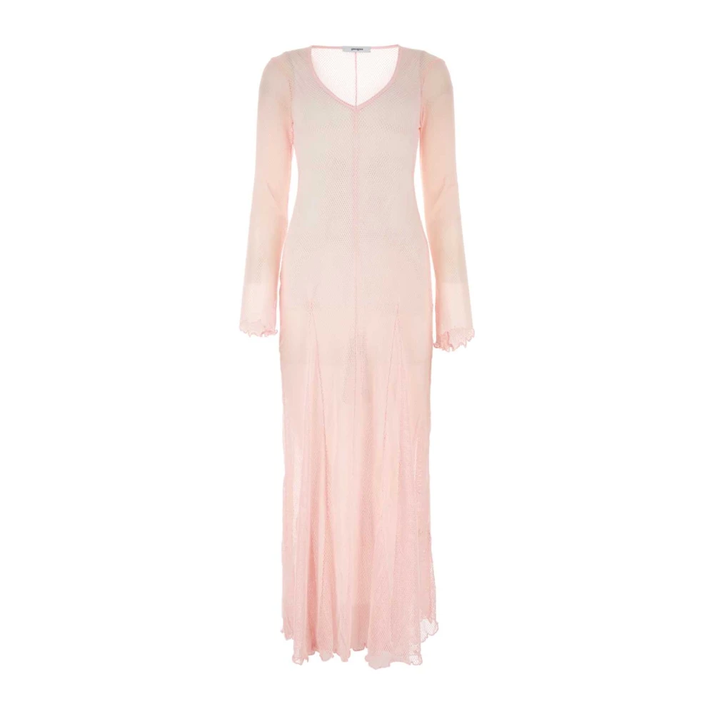 Gimaguas Roze Mesh Rete Jurk Pink Dames