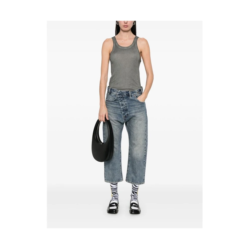 R13 Exene Cropped Straight Leg Blue Dames