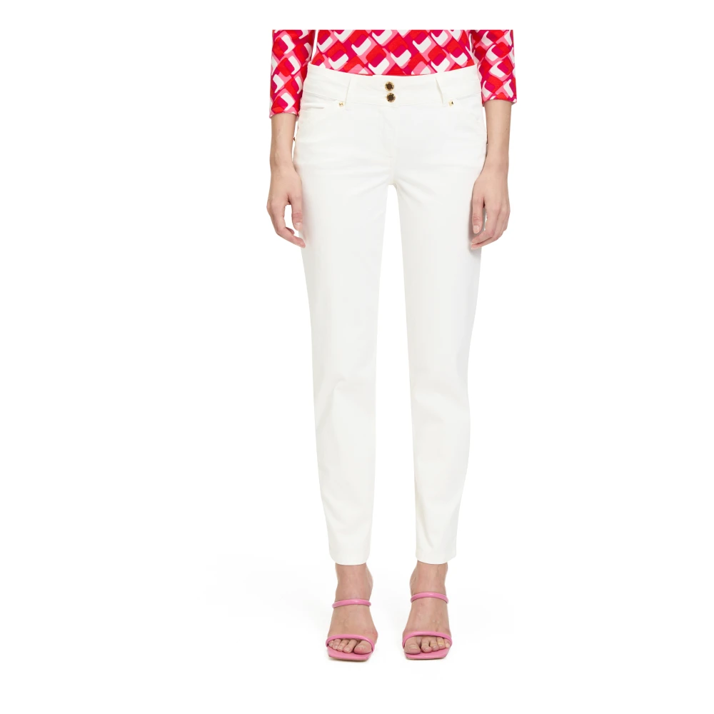 Betty Barclay Slim Fit Casual Jeans met lage taille White Dames
