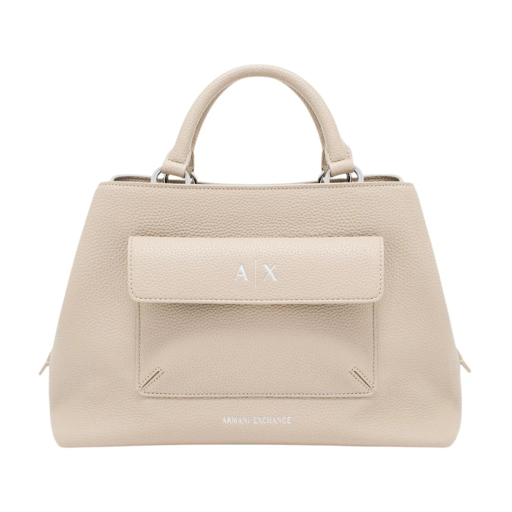 Armani Exchange Women's Beige Shopper Bag