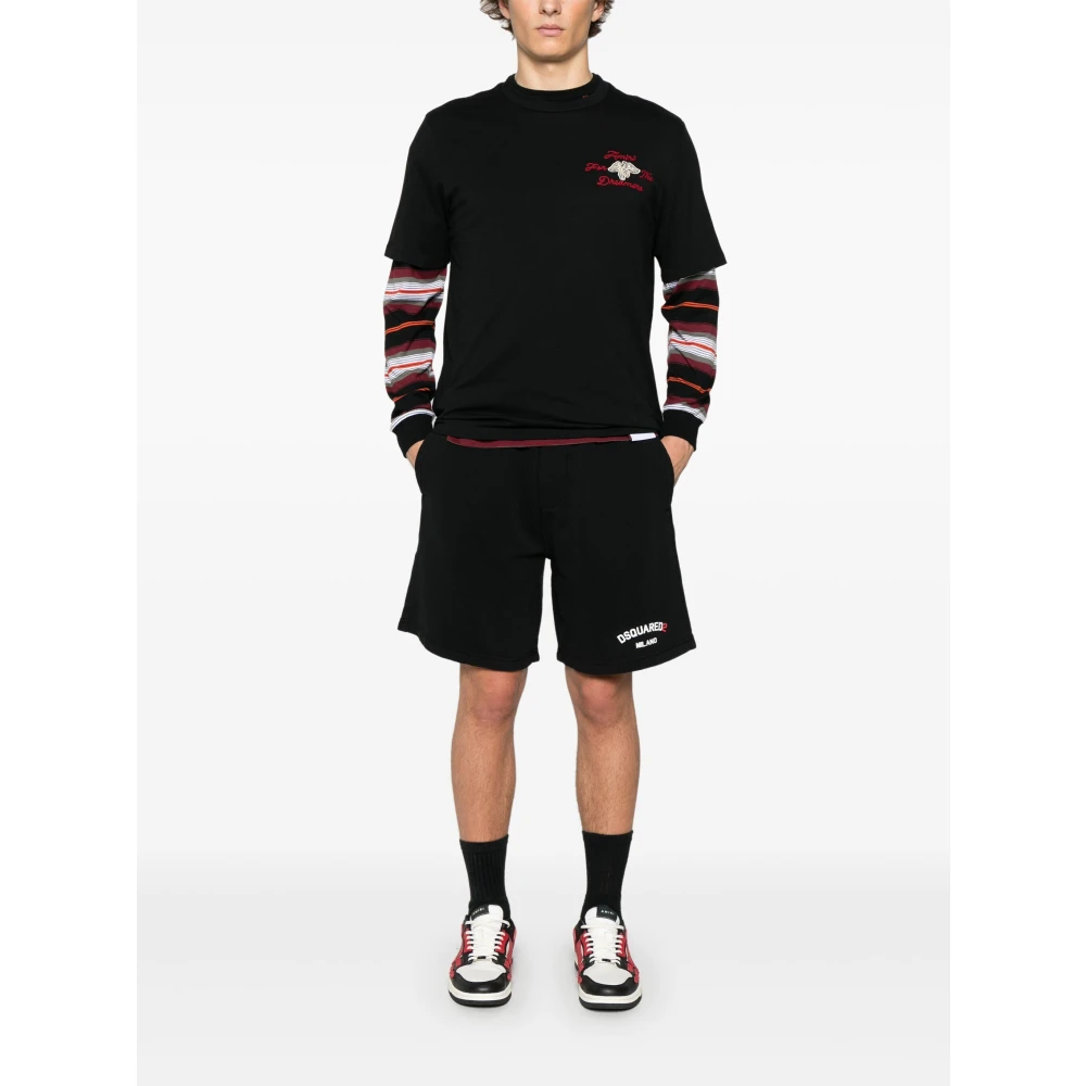 Dsquared2 Zwarte Casual Shorts voor Mannen Black Heren
