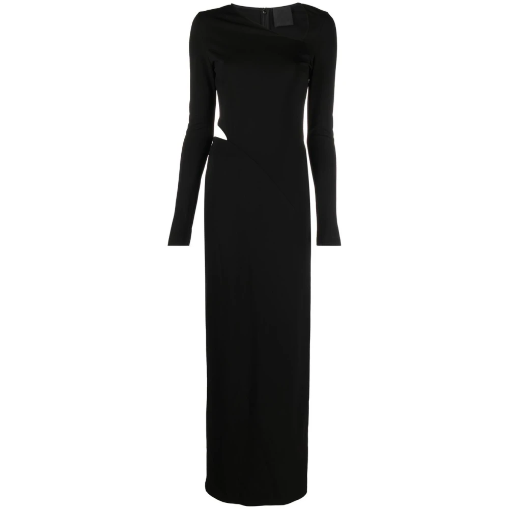 Givenchy Black Maxi Dresses, Female, Xs, Long Sleeve Dress