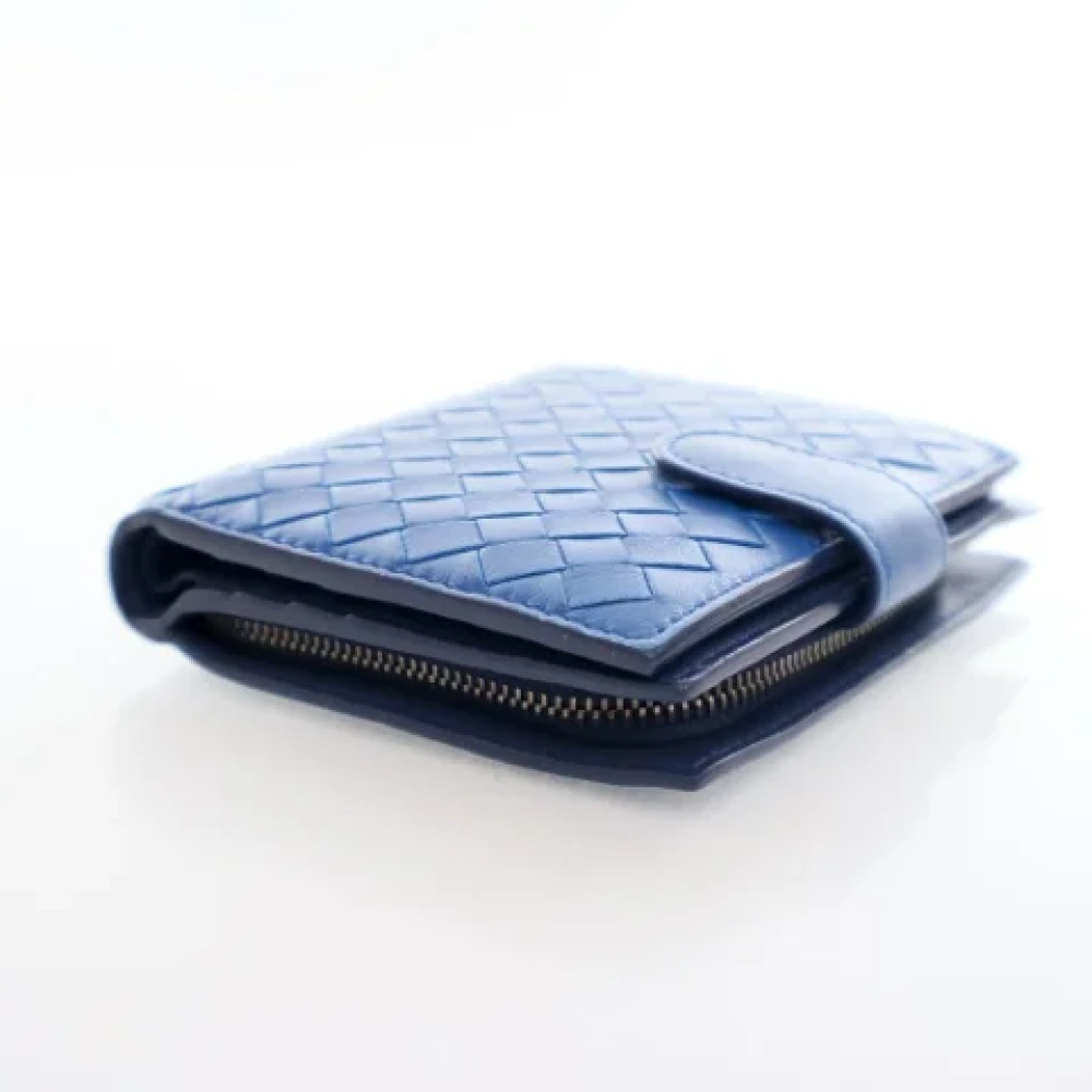 Bottega Veneta Vintage Pre-owned Leather wallets Blue Dames