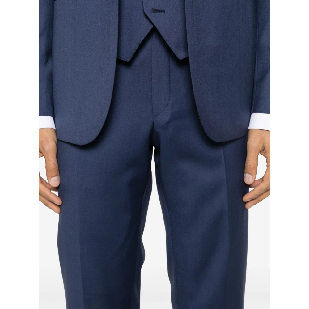 Corneliani Blauwe Jurk met Verstelbare Bandjes Blue Heren